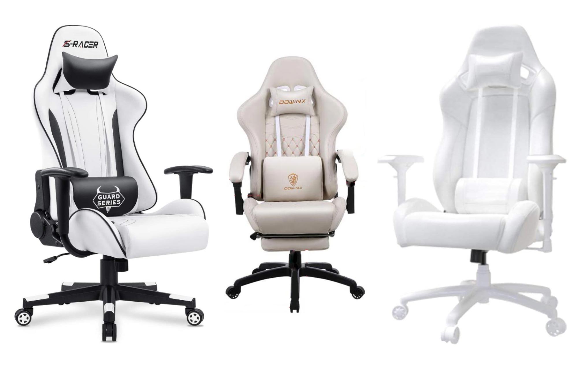 white gaming office chair